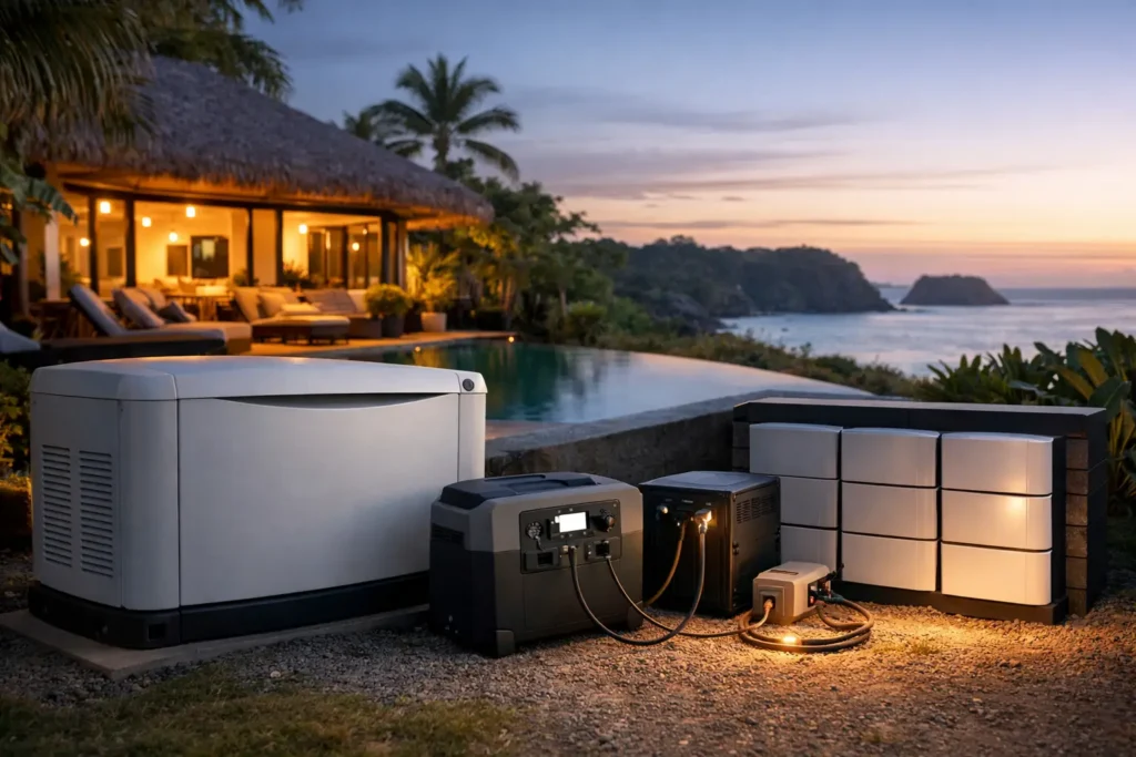 Backup Power Duration for Nicoya Properties